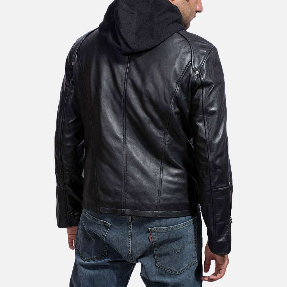 Highschool Black Leather Jacket For Men - Image 6