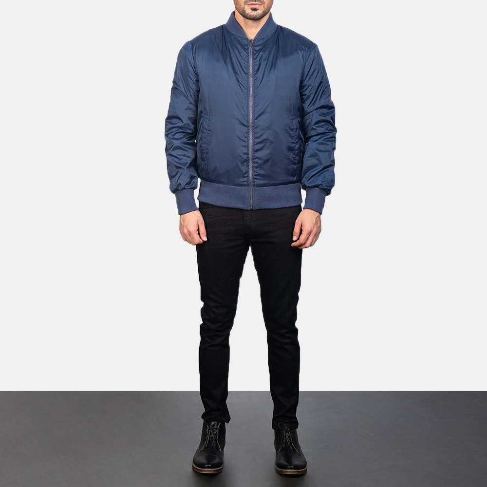 Zack Blue Bomber Jacket - Image 2
