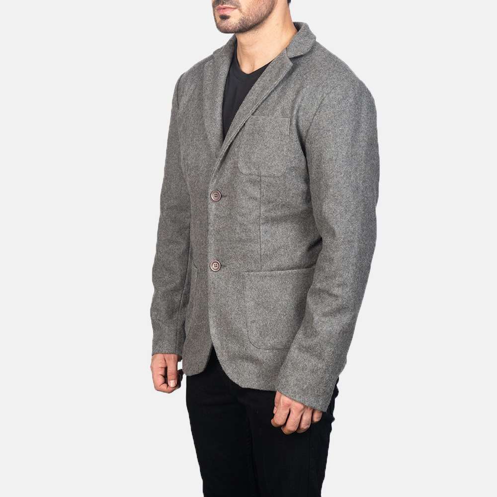 Borges Grey Wool Blazer - Image 5