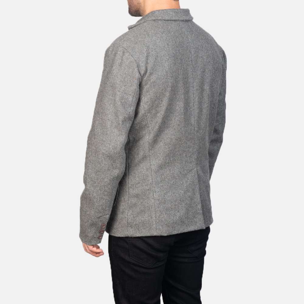 Borges Grey Wool Blazer - Image 4
