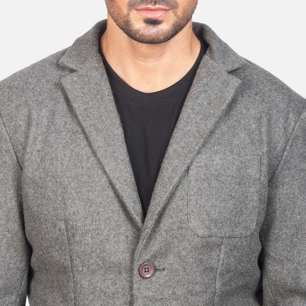 Borges Grey Wool Blazer - Image 3