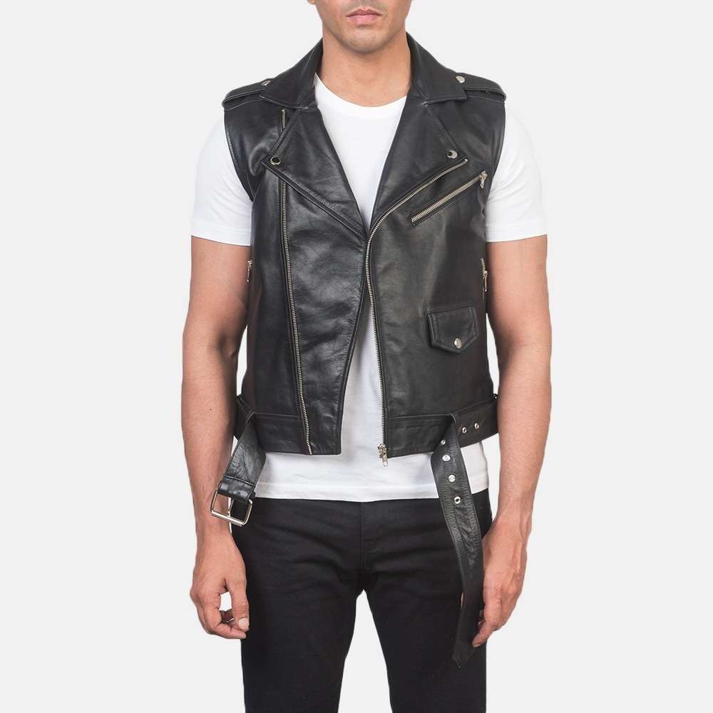 Auden Black Leather Vest - Image 6