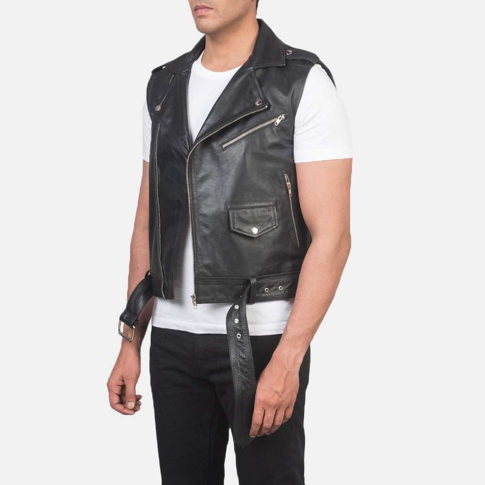 Auden Black Leather Vest - Image 5