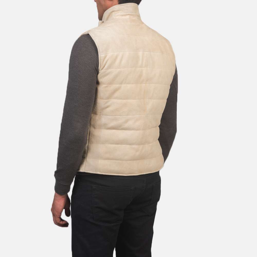 Tony Off-White Suede Vest - Image 2
