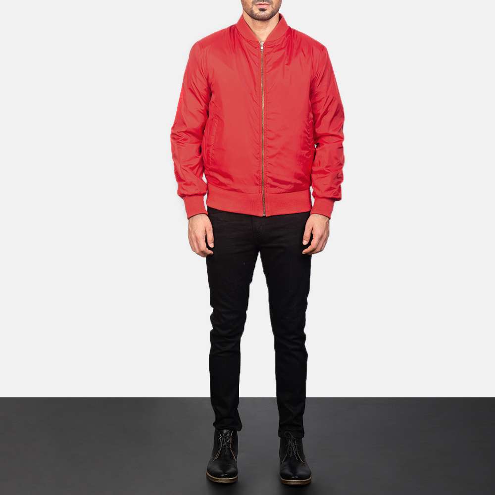 Zack Red Bomber Jacket - Image 2