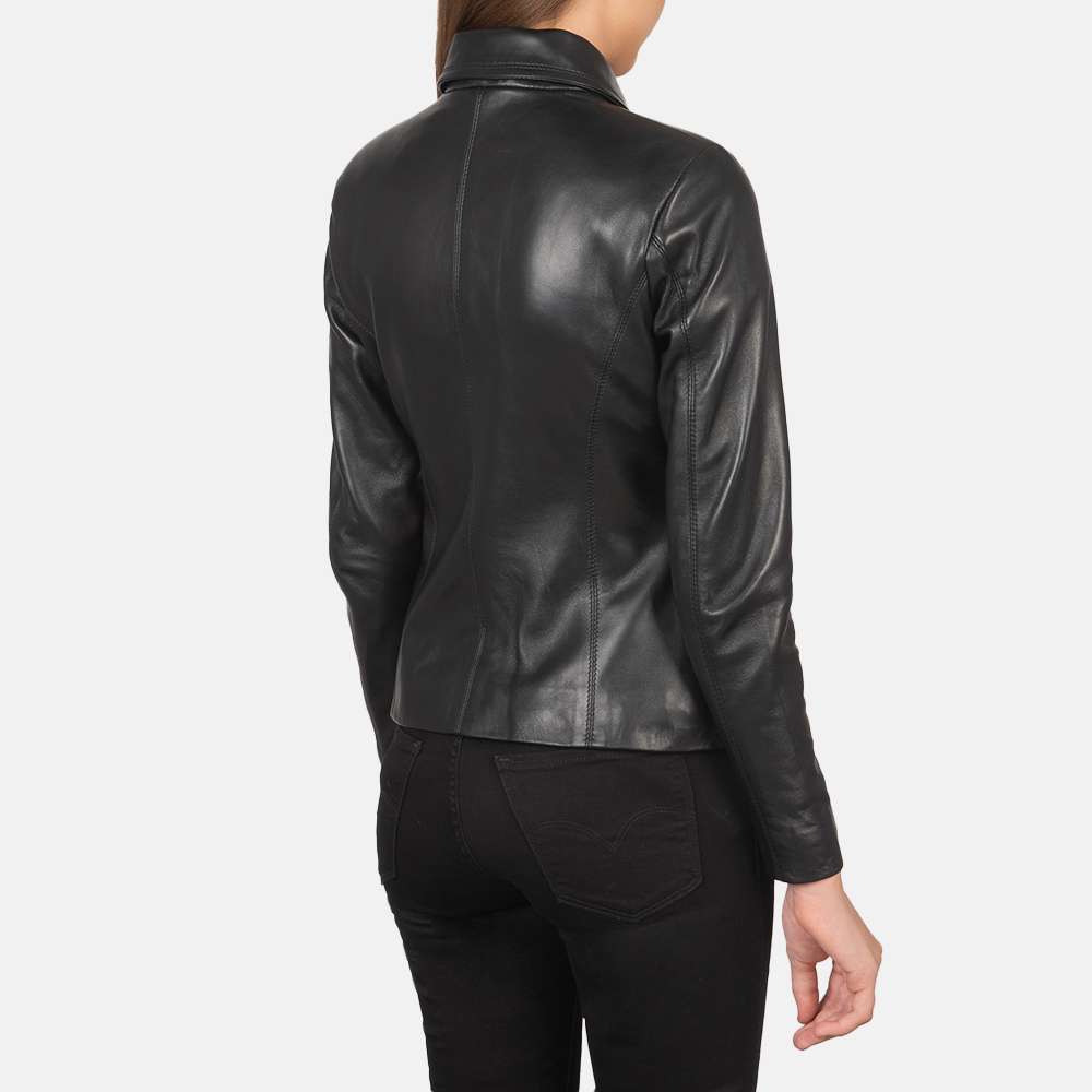 Colette Black Leather Jacket - Image 7